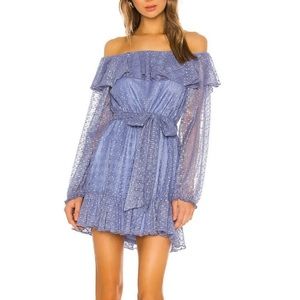 Tularosa Off Shoulder Blue Zeely Dress Size XS